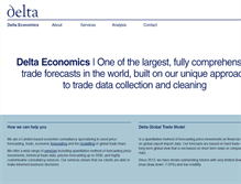 Tablet Screenshot of deltaeconomics.com